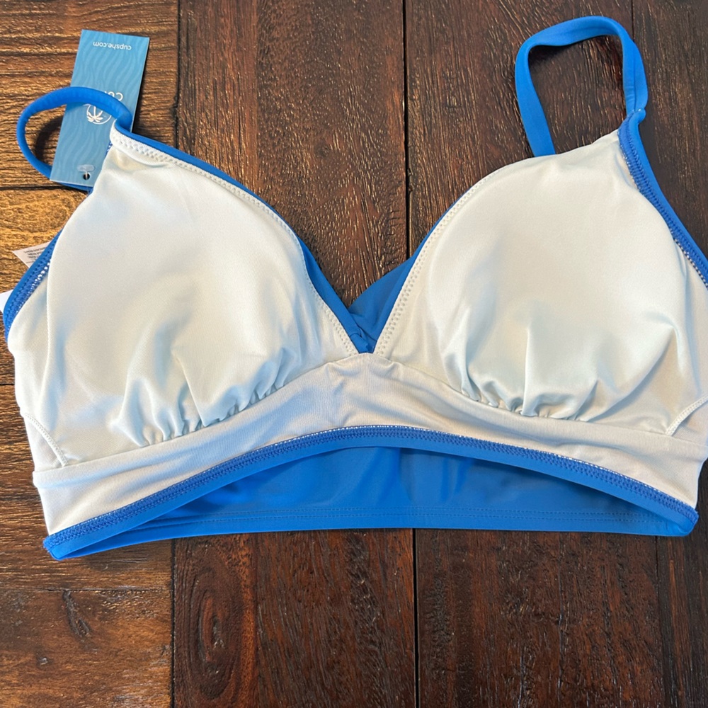 Wrap Bralette & Spliced High Waist Bikini Set- Royal Blue - Picture 10 of 15